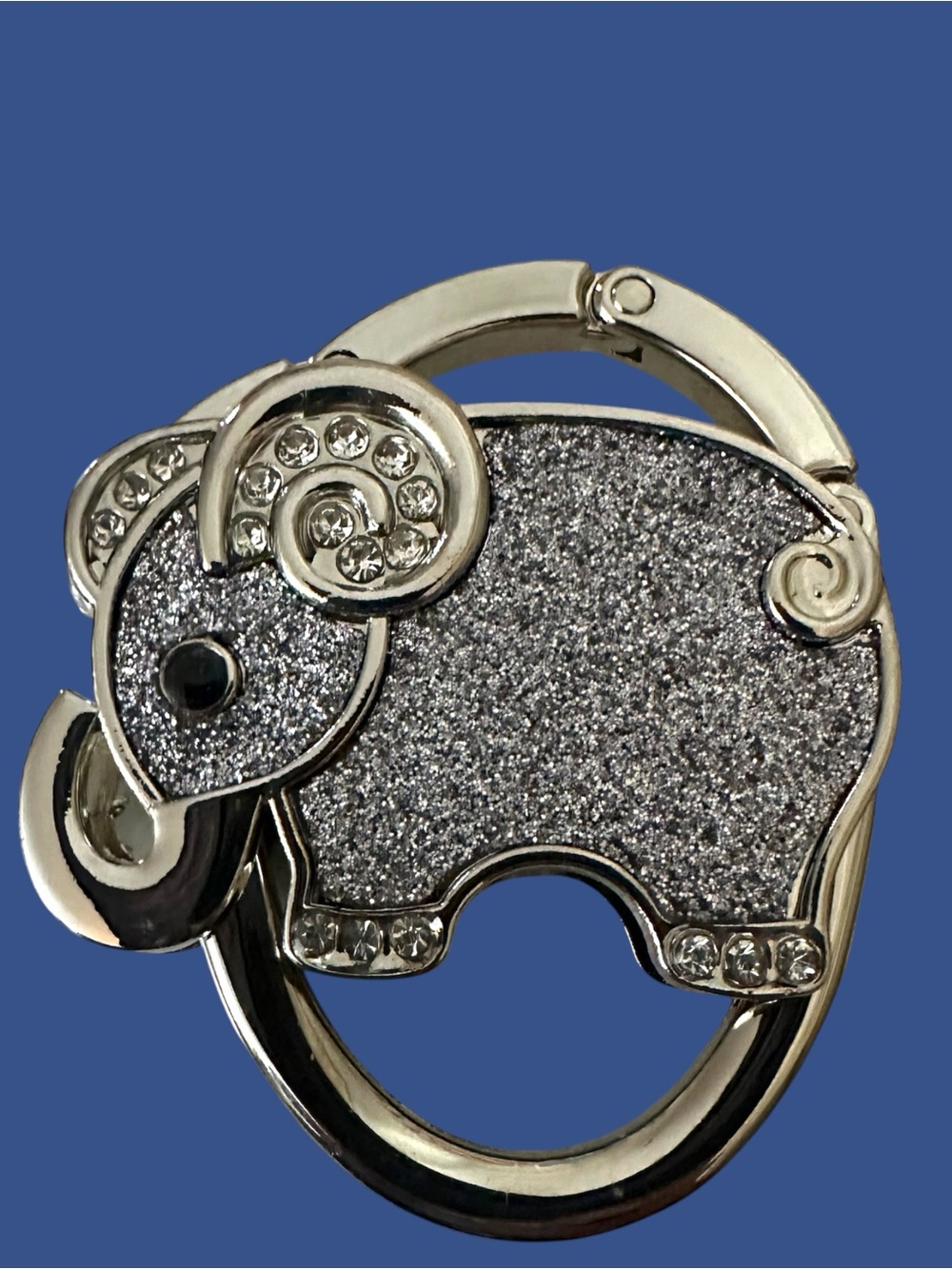 Handbag Hanger - Purse Holder Sparkling Silver Elephant Bag‎ Hook Bag Protector.
